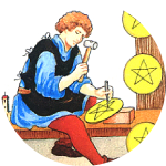 錢幣八 8 of Pentacles